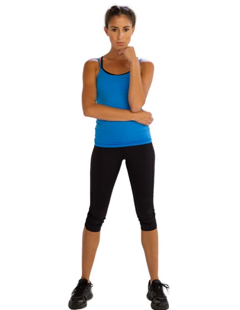 Wholesale Black Stylish Three Quarter Gym Leggings From Gym Clothes