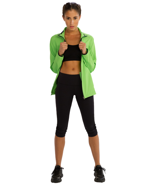 Wholesale Vibrant Green Jacket for Women From Gym Clothes