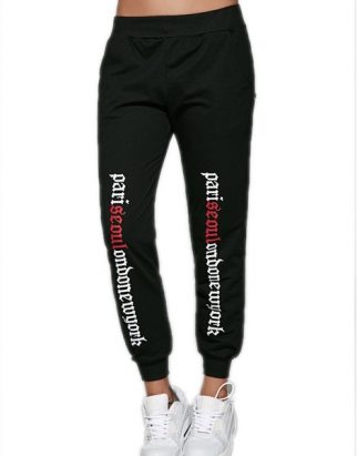 Wholesale Letter Print Sporty Jogger Pants Black From Gym Clothes