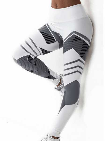 Wholesale Black And White Striped Gym Leggings From Gym Clothes